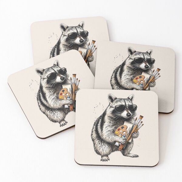 Item preview, Art Teacher, Raccoon Art Teacher, Painter Artist, Women Art Educator, Funny Art Elective Teacher designed and sold by Quiajia.