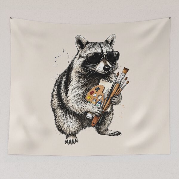 Item preview, Art Teacher, Raccoon Art Teacher, Painter Artist, Women Art Educator, Funny Art Elective Teacher designed and sold by Quiajia.