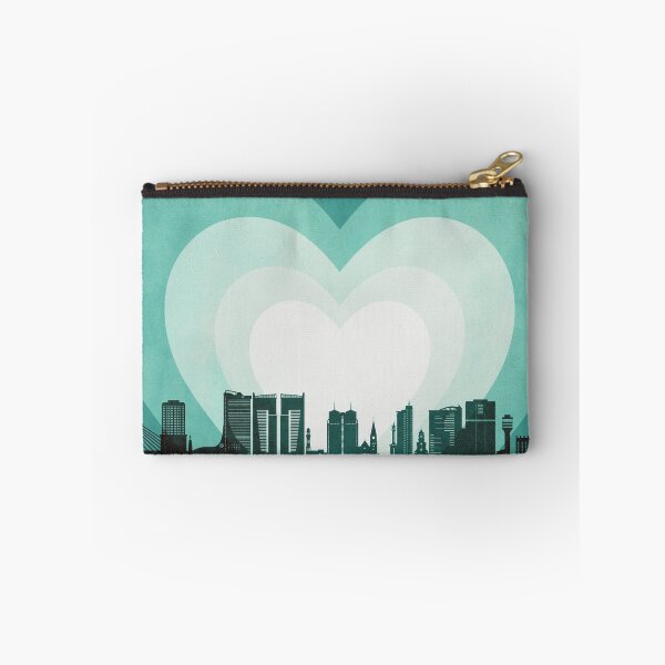 Item preview, Dar es Salaam Skyline Hearts Teal designed and sold by ArtPrints.