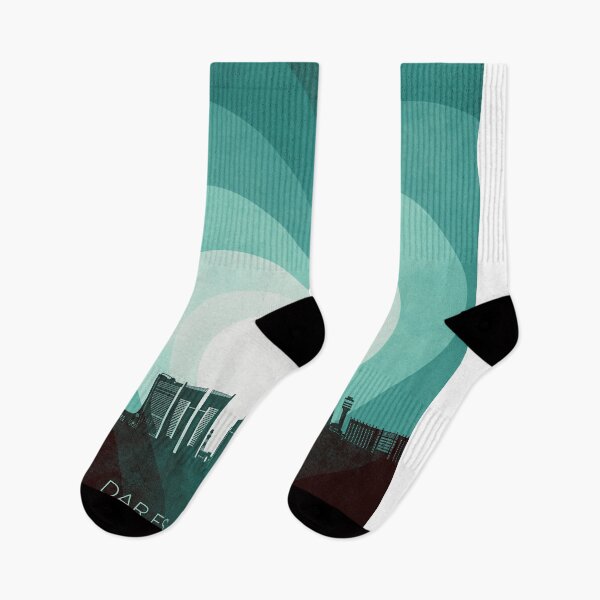 Item preview, Dar es Salaam Skyline Hearts Teal designed and sold by ArtPrints.