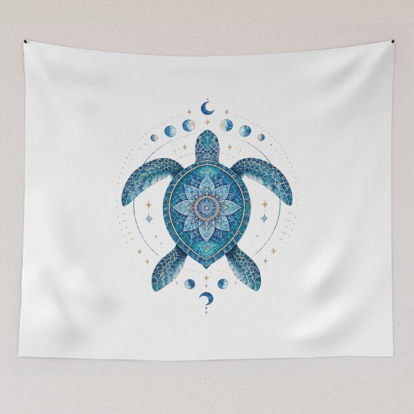 Item preview, Ocean Turtle Mandala – Sea Turtle Sacred Geometry Boho Design designed and sold by ColorNest Designs.