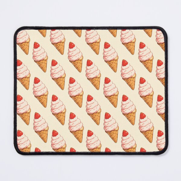 Item preview, Strawberry Ice Cream Cone Pattern – Retro Summer Dessert 1 designed and sold by SimplePoDesign.