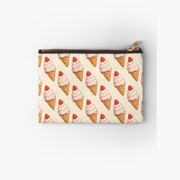 Item preview, Strawberry Ice Cream Cone Pattern – Retro Summer Dessert 1 designed and sold by SimplePoDesign.