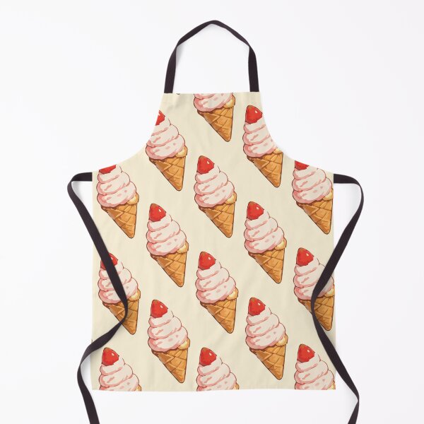 Item preview, Strawberry Ice Cream Cone Pattern – Retro Summer Dessert 1 designed and sold by SimplePoDesign.