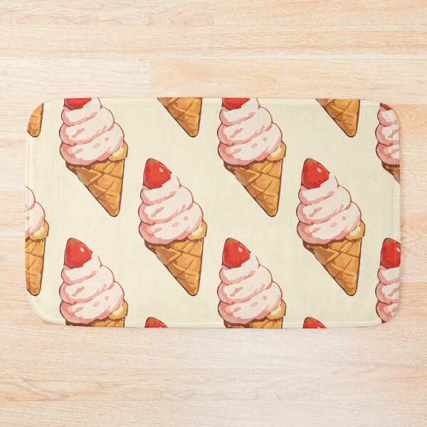 Item preview, Strawberry Ice Cream Cone Pattern – Retro Summer Dessert 1 designed and sold by SimplePoDesign.