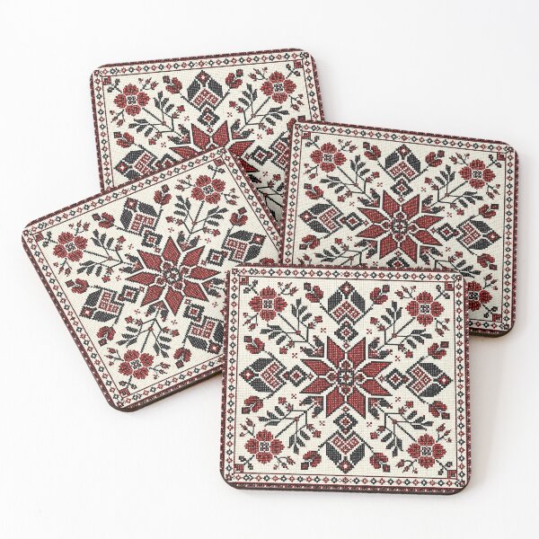 Item preview, Palestinian Embroidery Floral Tatreez Pattern designed and sold by BrainCurves.