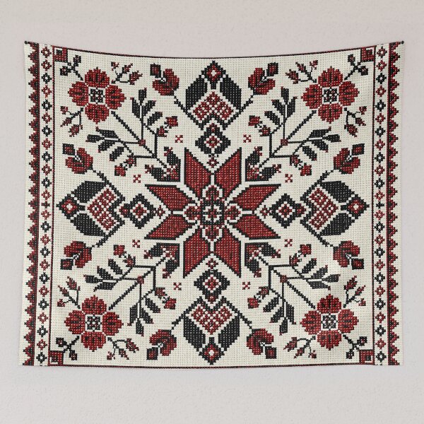 Item preview, Palestinian Embroidery Floral Tatreez Pattern designed and sold by BrainCurves.
