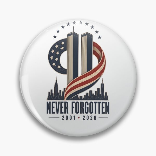 Item preview, 9/11 Never Forgotten 25th Anniversary 2001 2026, Twin Towers Memorial, American Flag NYC Tribute, September 11 Remembrance designed and sold by Xtusdior.