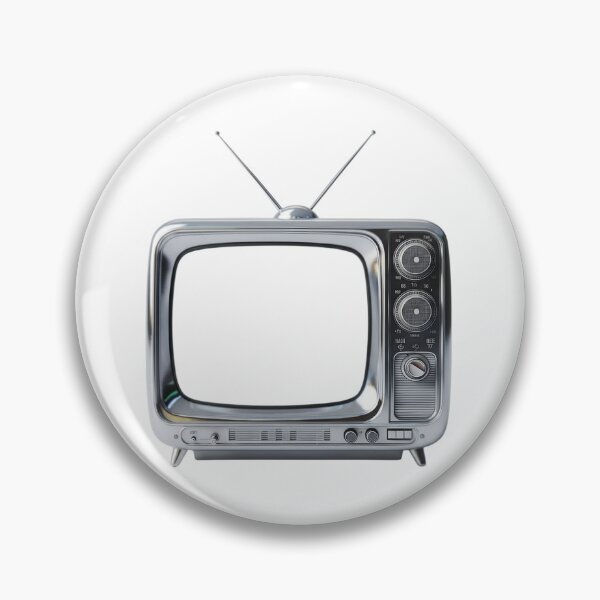 Item preview, Retro Silver TV – Vintage 80s 90s Television Set | Nostalgia Electronics Art designed and sold by Wesli.