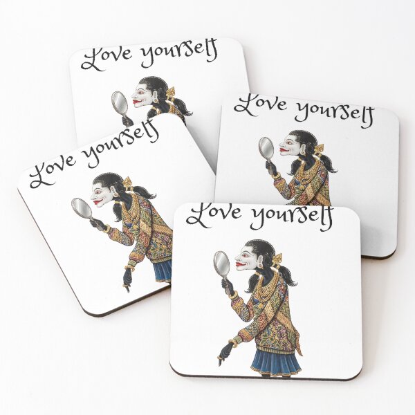 Item preview, gratitude is when you can love yourself shadow puppet character design  designed and sold by THISHAMI.