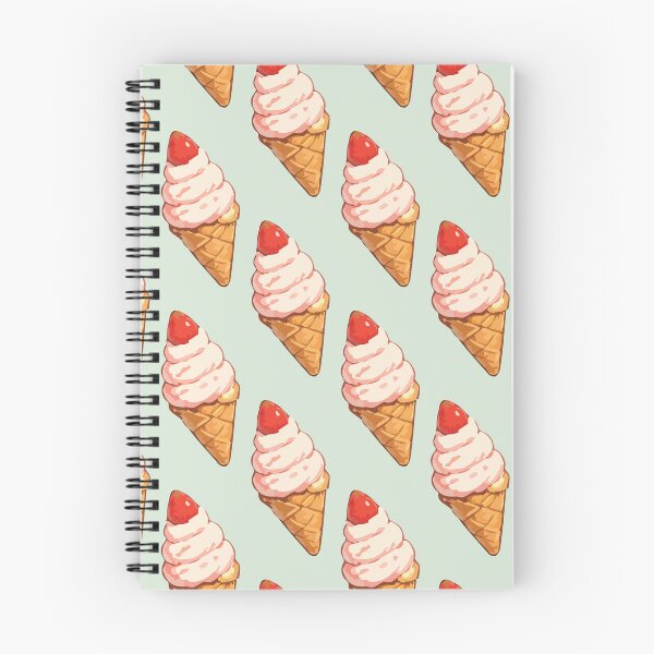 Item preview, Strawberry Ice Cream Cone Pattern – Retro Summer Dessert 2 designed and sold by SimplePoDesign.