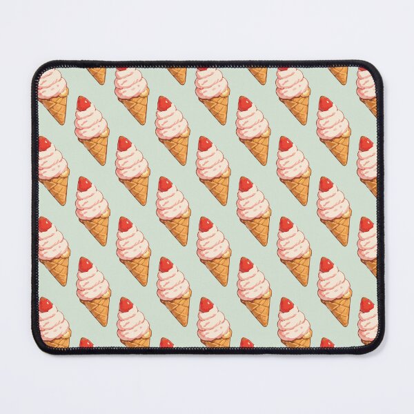 Item preview, Strawberry Ice Cream Cone Pattern – Retro Summer Dessert 2 designed and sold by SimplePoDesign.