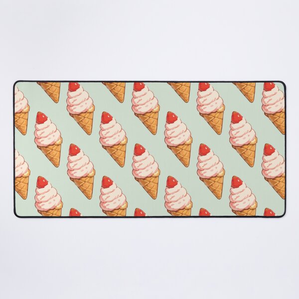 Item preview, Strawberry Ice Cream Cone Pattern – Retro Summer Dessert 2 designed and sold by SimplePoDesign.