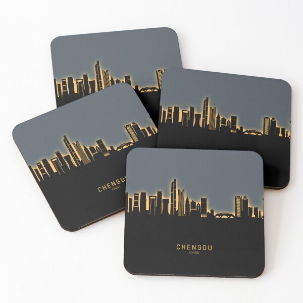 Artikelvorschau, Skyline von Chengdu, China entworfen und verkauft von ArtPrints.