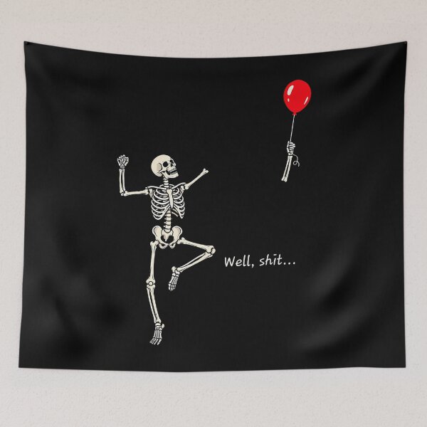 Item preview, Skeleton Lost Balloon Retro Funny Saying Halloween designed and sold by ripgoatclothing.