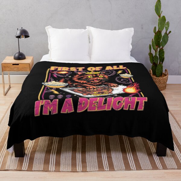 Item preview, First of All I'm a Delight Funny Cat Shirt Sassy Black Cat Graphic Tee designed and sold by defvulan.
