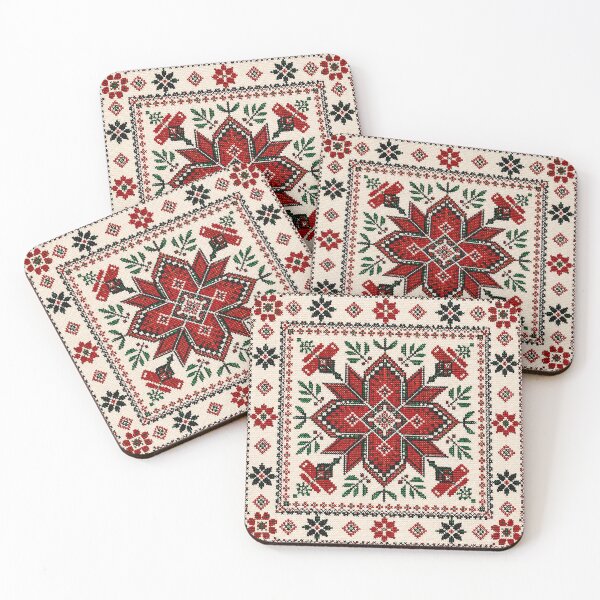 Item preview, Palestinian Tatreez Traditional Embroidery Pattern designed and sold by BrainCurves.