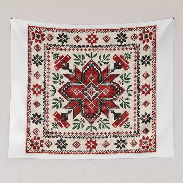 Item preview, Palestinian Tatreez Traditional Embroidery Pattern designed and sold by BrainCurves.
