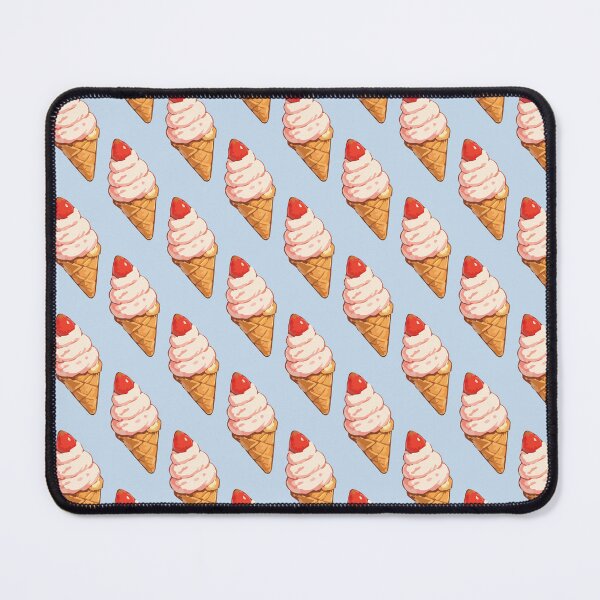Item preview, Strawberry Ice Cream Cone Pattern – Retro Summer Dessert 3 designed and sold by SimplePoDesign.