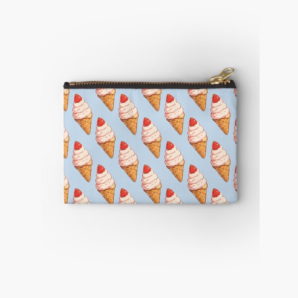 Item preview, Strawberry Ice Cream Cone Pattern – Retro Summer Dessert 3 designed and sold by SimplePoDesign.
