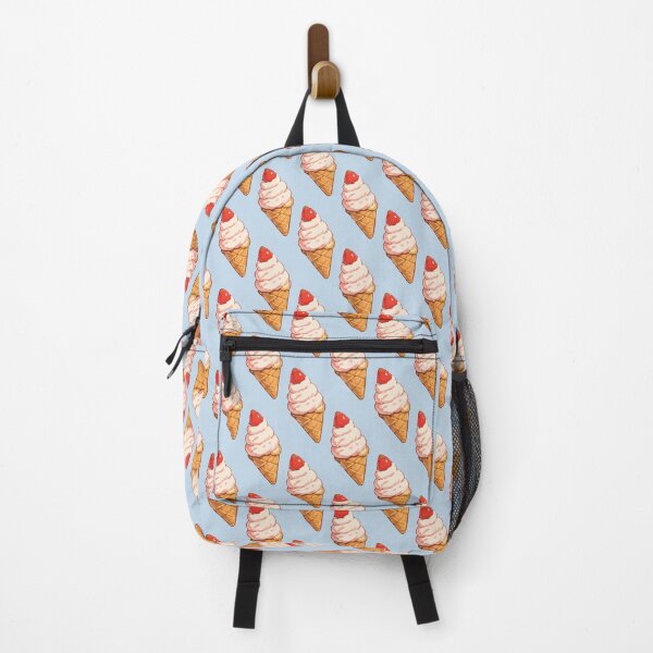 Item preview, Strawberry Ice Cream Cone Pattern – Retro Summer Dessert 3 designed and sold by SimplePoDesign.