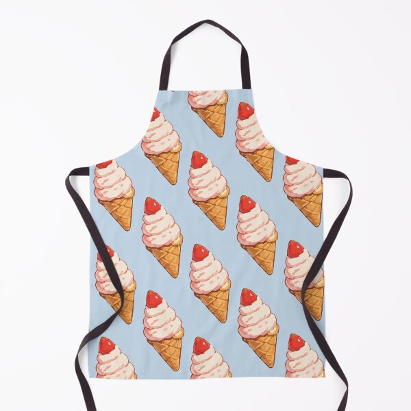 Item preview, Strawberry Ice Cream Cone Pattern – Retro Summer Dessert 3 designed and sold by SimplePoDesign.