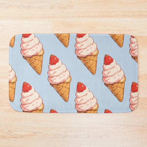 Item preview, Strawberry Ice Cream Cone Pattern – Retro Summer Dessert 3 designed and sold by SimplePoDesign.