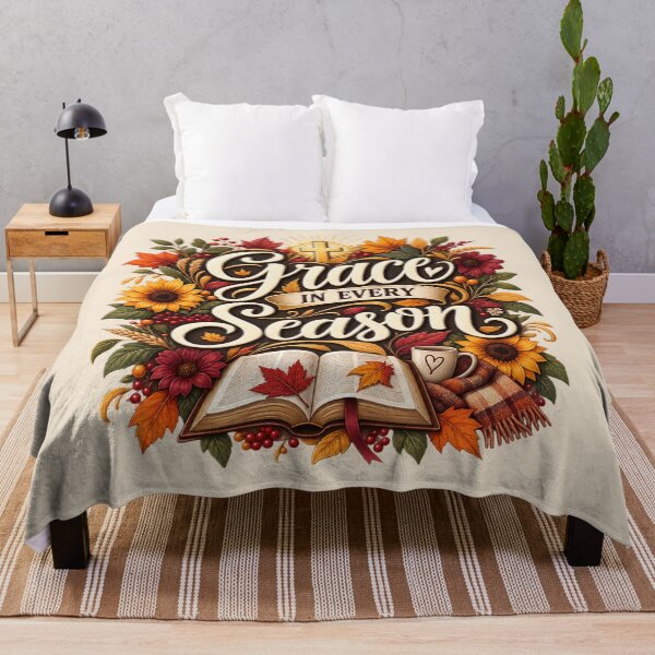 Item preview, Grace in Every Season – Christian Autumn Faith Design designed and sold by astersgraphics.
