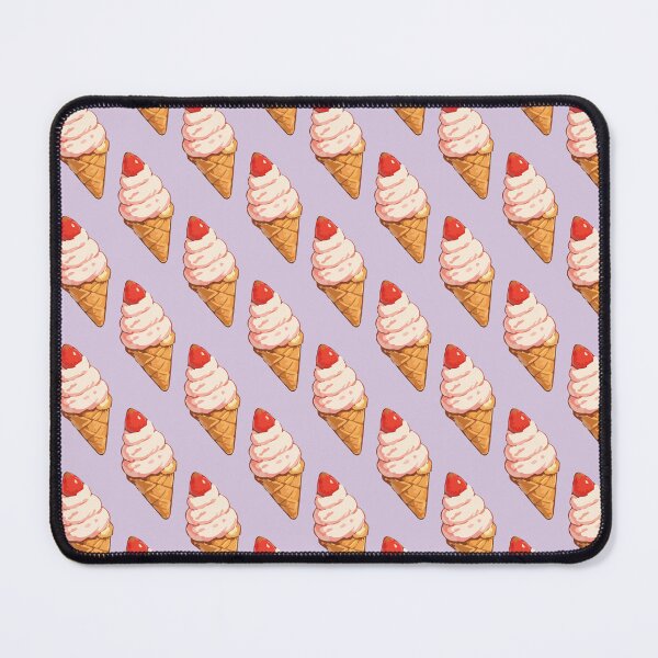 Item preview, Strawberry Ice Cream Cone Pattern – Retro Summer Dessert 4 designed and sold by SimplePoDesign.