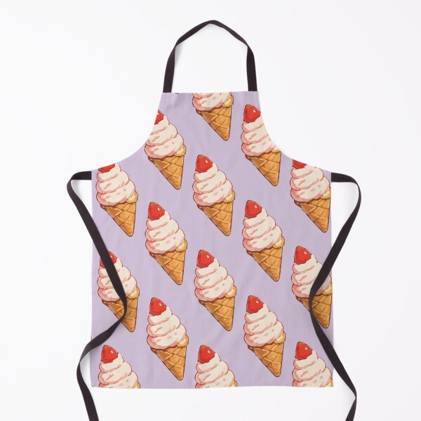 Item preview, Strawberry Ice Cream Cone Pattern – Retro Summer Dessert 4 designed and sold by SimplePoDesign.