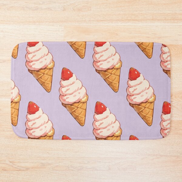 Item preview, Strawberry Ice Cream Cone Pattern – Retro Summer Dessert 4 designed and sold by SimplePoDesign.
