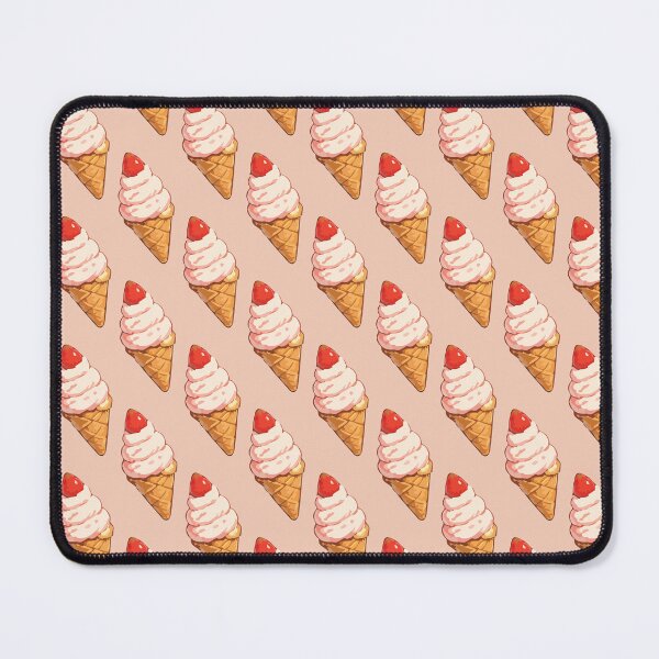 Item preview, Strawberry Ice Cream Cone Pattern – Retro Summer Dessert 5 designed and sold by SimplePoDesign.