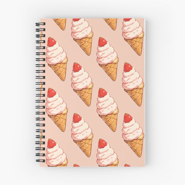 Item preview, Strawberry Ice Cream Cone Pattern – Retro Summer Dessert 5 designed and sold by SimplePoDesign.