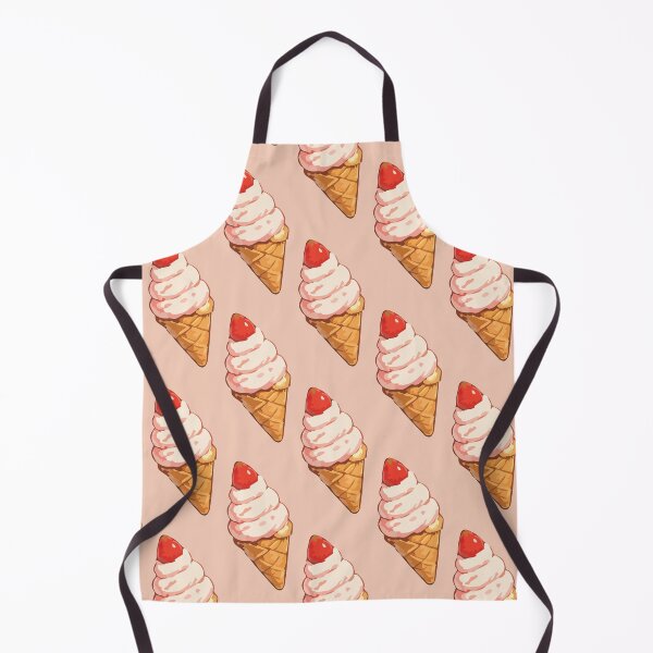 Item preview, Strawberry Ice Cream Cone Pattern – Retro Summer Dessert 5 designed and sold by SimplePoDesign.