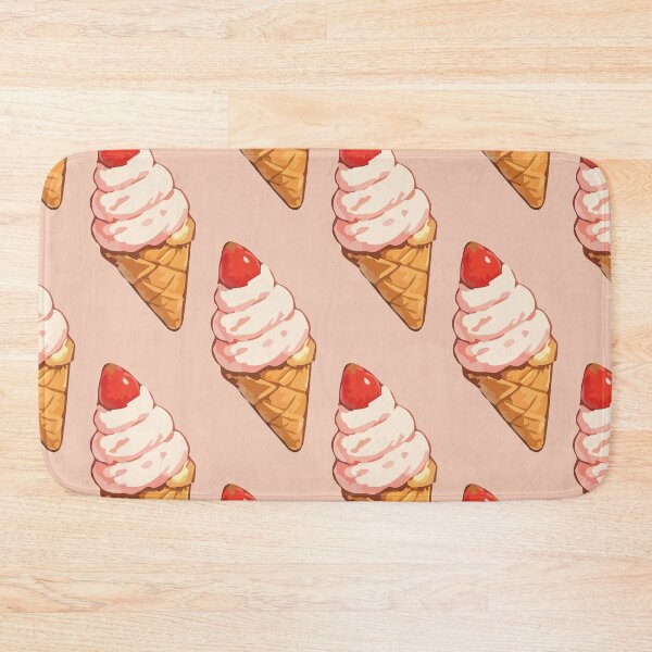 Item preview, Strawberry Ice Cream Cone Pattern – Retro Summer Dessert 5 designed and sold by SimplePoDesign.