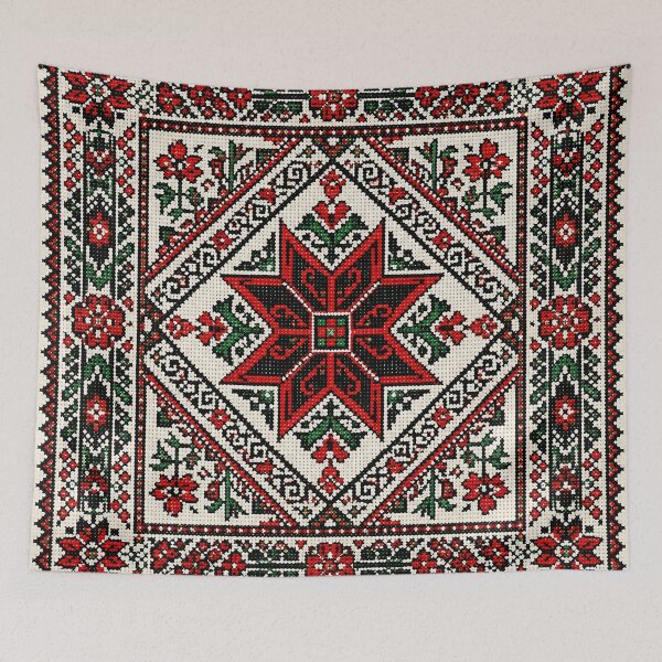 Item preview, Palestinian Embroidery Tatreez Folk Art Pattern designed and sold by BrainCurves.