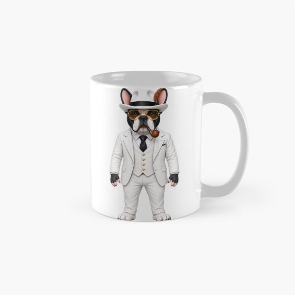 Item preview, French Bulldog Mafia Boss with Pipe designed and sold by donpufanft.