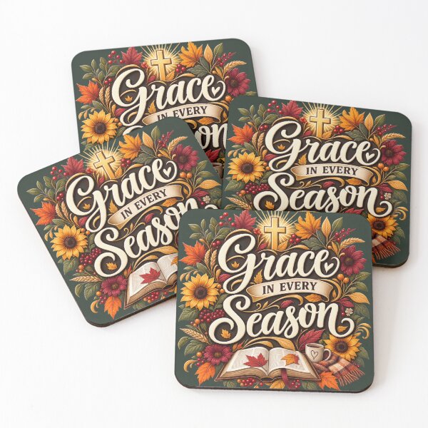 Item preview, Grace in Every Season – Christian Autumn Faith Design designed and sold by astersgraphics.