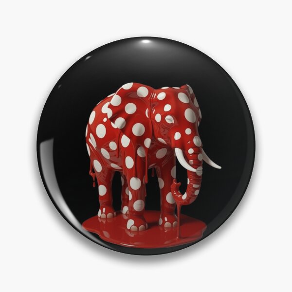 Item preview, Melting Polka Dot Elephant Animal Pop Art designed and sold by YourColorsWall.