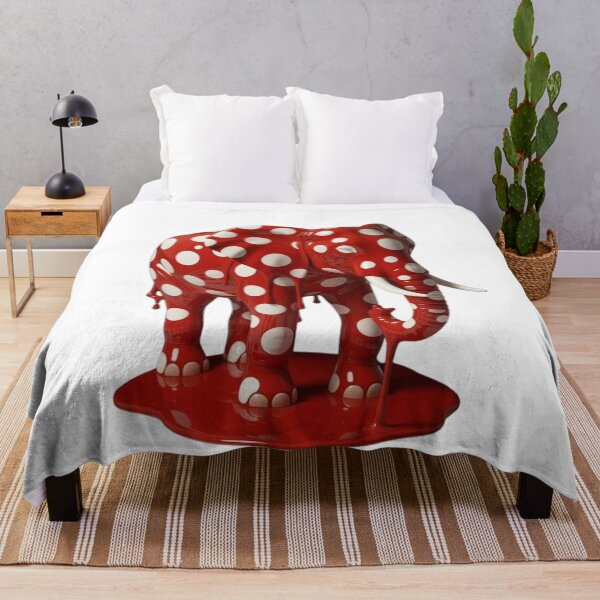 Item preview, Melting Polka Dot Elephant Animal Pop Art designed and sold by YourColorsWall.