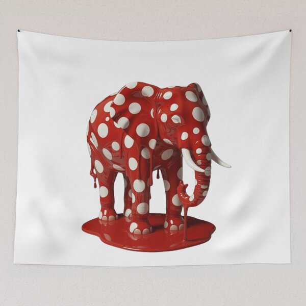 Item preview, Melting Polka Dot Elephant Animal Pop Art designed and sold by YourColorsWall.