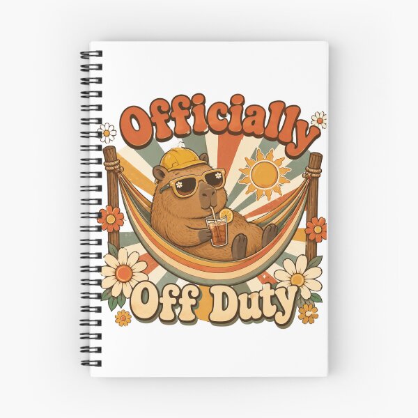 Item preview, Officially Off Duty Capybara Retro 70s Funny Work Vacation Design designed and sold by InspiredCreatives.