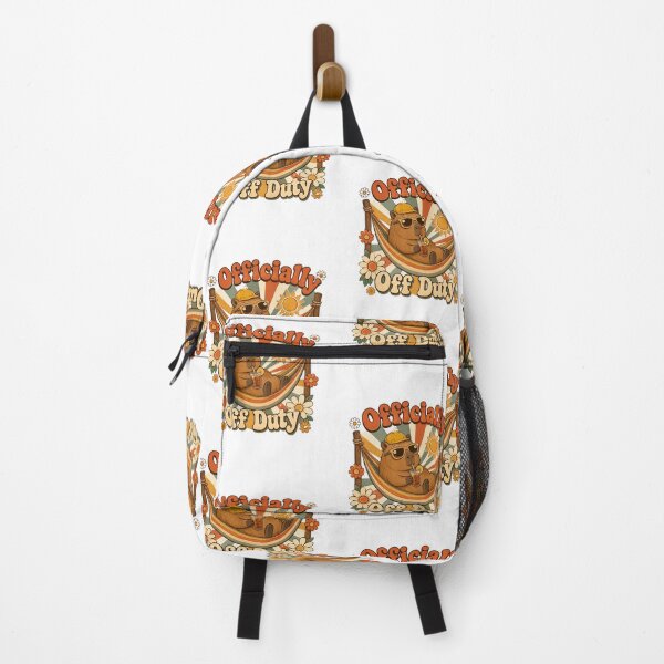 Item preview, Officially Off Duty Capybara Retro 70s Funny Work Vacation Design designed and sold by InspiredCreatives.