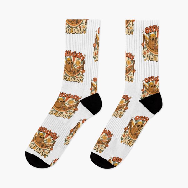 Item preview, Officially Off Duty Capybara Retro 70s Funny Work Vacation Design designed and sold by InspiredCreatives.