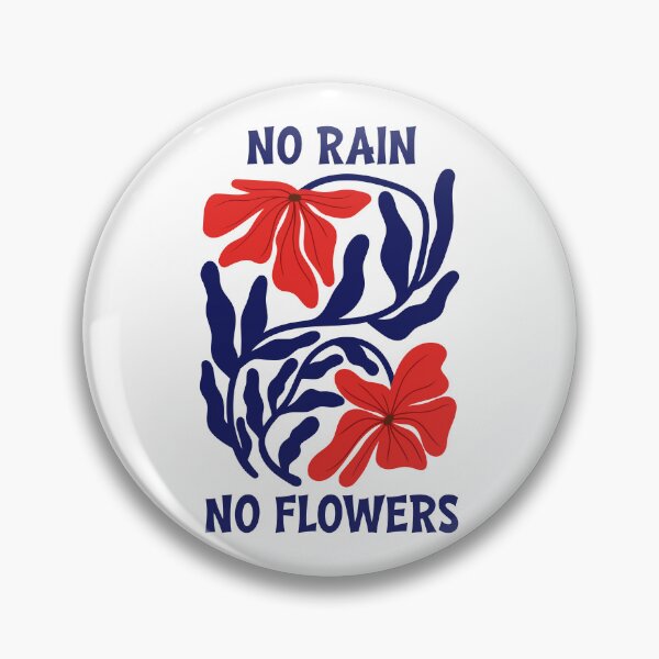 Item preview, No Rain No Flowers Botanical Graphic designed and sold by imaniko.
