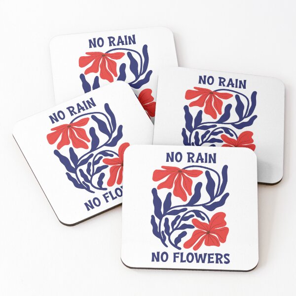 Item preview, No Rain No Flowers Botanical Graphic designed and sold by imaniko.