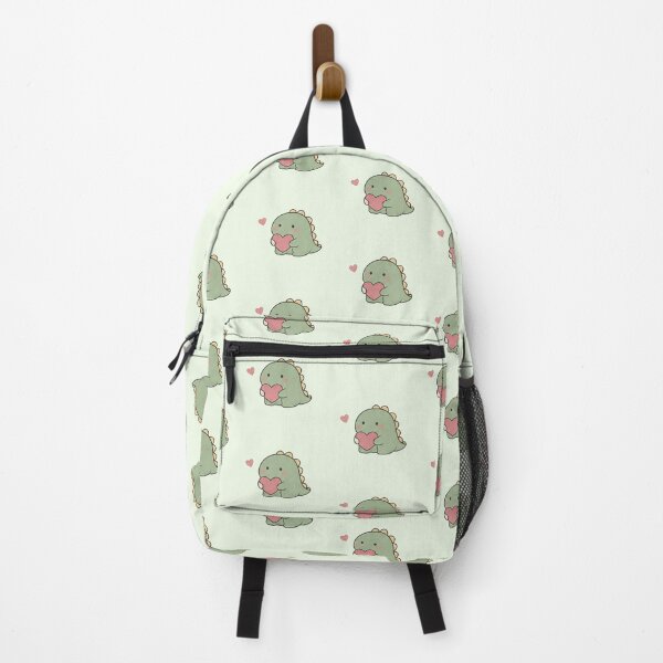 Item preview, Cute Kawaii Dinosaur Holding Heart Pastel Aesthetic designed and sold by Rehnair.
