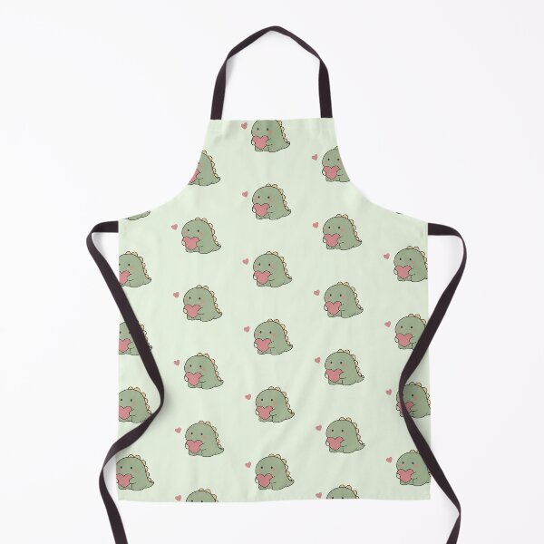 Item preview, Cute Kawaii Dinosaur Holding Heart Pastel Aesthetic designed and sold by Rehnair.
