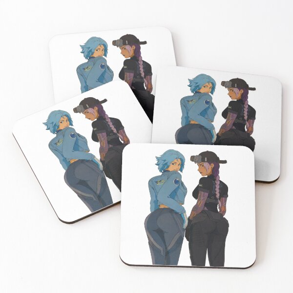Item preview, Retro Cyberpunk Pin-Up Duo – Sci-Fi Girls designed and sold by  Hollow Moon Studios..