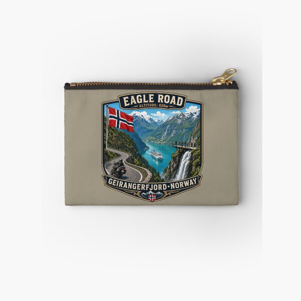 Item preview, Eagle Road Norway Geiranger Scenic Mountain Pass Motorcycle Sticker TShirt 02 designed and sold by OuterShellUK.